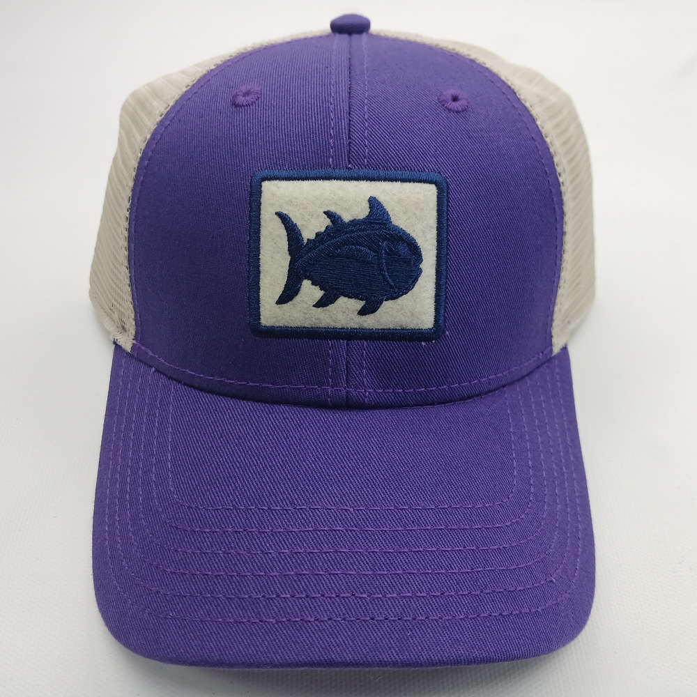 Southern Tide Purple Fish Logo Cap